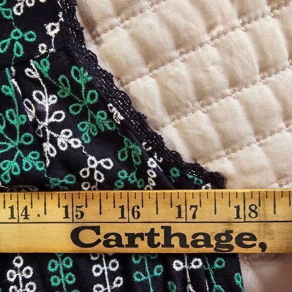 EUC MAEVE BY ANTHROPOLOGIE EMBROIDERED PATTERNED V NECK TIERED LACED TANK TOP M - Picture 13 of 15